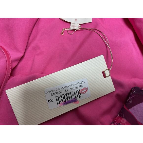 Ciebon Alora Dress | Sparkling Pink & Purple | Satin Bow Detail | Size Medium - Picture 9 of 13